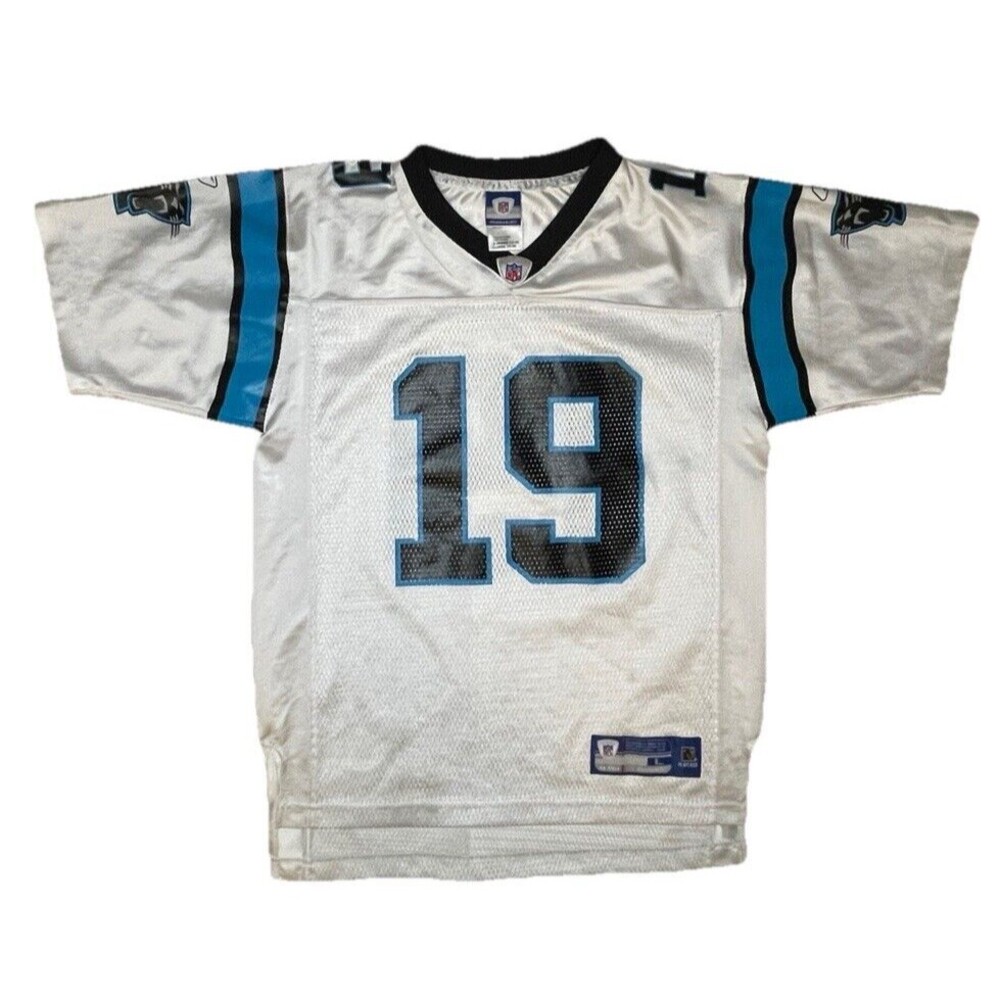 Reebok NFL Carolina Panthers 19 Keyshawn Johnson OnField Jersey Youth L  Women S